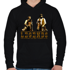 PRINTFASHION Bud Spencer Terence Hill Legends - Férfi kapucnis pulóver - Fekete