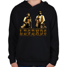 PRINTFASHION Bud Spencer Terence Hill Legends - Gyerek kapucnis pulóver - Fekete gyerek pulóver, kardigán
