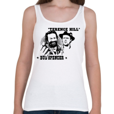 PRINTFASHION Bud Spencer Terence Hill - Női atléta - Fehér női trikó