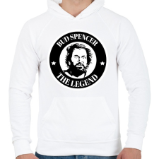 PRINTFASHION Bud spencer the legend - Férfi kapucnis pulóver - Fehér férfi pulóver, kardigán