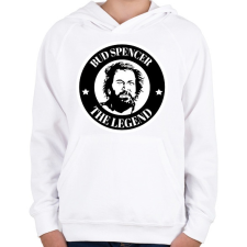 PRINTFASHION Bud spencer the legend - Gyerek kapucnis pulóver - Fehér gyerek pulóver, kardigán