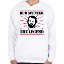 PRINTFASHION Bud Spencer - The legend - Gyerek kapucnis pulóver - Fehér gyerek pulóver, kardigán