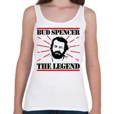 PRINTFASHION Bud Spencer - The legend - Női atléta - Fehér női trikó
