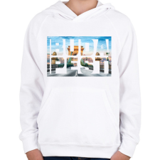 PRINTFASHION Budapest 2 - Gyerek kapucnis pulóver - Fehér gyerek pulóver, kardigán