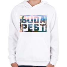 PRINTFASHION Budapest 4 - Gyerek kapucnis pulóver - Fehér gyerek pulóver, kardigán