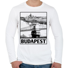 PRINTFASHION Budapest  - Férfi hosszú ujjú póló - Fehér