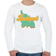 PRINTFASHION Budapest - Férfi hosszú ujjú póló - Fehér férfi póló