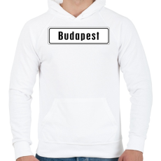 PRINTFASHION budapest - Férfi kapucnis pulóver - Fehér