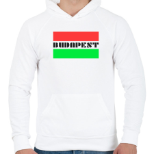 PRINTFASHION BUDAPEST - Férfi kapucnis pulóver - Fehér férfi pulóver, kardigán