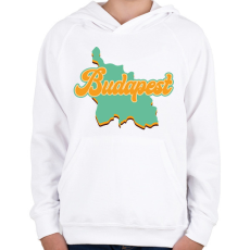 PRINTFASHION Budapest - Gyerek kapucnis pulóver - Fehér