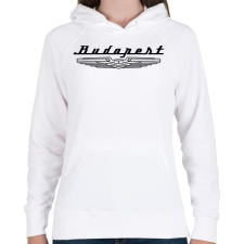 PRINTFASHION budapest-ikarus-black - Női kapucnis pulóver - Fehér női pulóver, kardigán