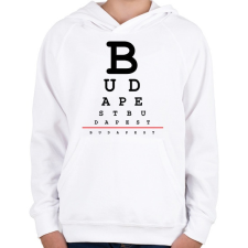 PRINTFASHION budapest-latasteszt - Gyerek kapucnis pulóver - Fehér gyerek pulóver, kardigán