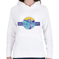 PRINTFASHION Budapest - Női kapucnis pulóver - Fehér
