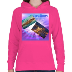 PRINTFASHION budapest - Női kapucnis pulóver - Fukszia