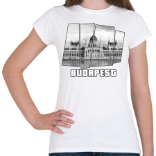 PRINTFASHION Budapest parlament (GTA stílus) - Női póló - Fehér női póló