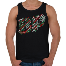 PRINTFASHION Budapest Red White Green - Férfi atléta - Fekete atléta, trikó