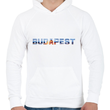 PRINTFASHION Budapest sima - Férfi kapucnis pulóver - Fehér férfi pulóver, kardigán