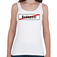 PRINTFASHION budapest-vege - Női atléta - Fehér női trikó