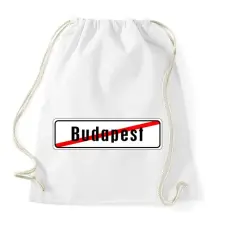 PRINTFASHION budapest-vege - Sportzsák, Tornazsák - Fehér tornazsák