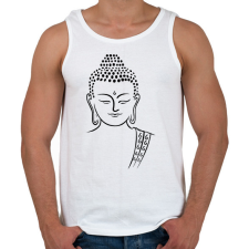 PRINTFASHION buddha - Férfi atléta - Fehér atléta, trikó