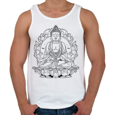 PRINTFASHION buddha - Férfi atléta - Fehér