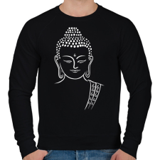 PRINTFASHION buddha - Férfi pulóver - Fekete férfi pulóver, kardigán