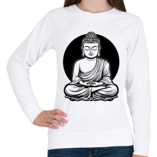 PRINTFASHION buddha - Női pulóver - Fehér női pulóver, kardigán
