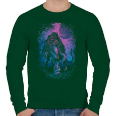 PRINTFASHION Bújócska - Férfi pulóver - Sötétzöld