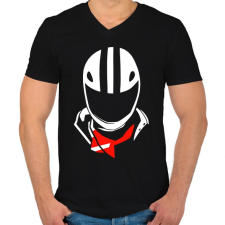 PRINTFASHION bukóó - Férfi V-nyakú póló - Fekete férfi póló
