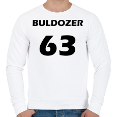 PRINTFASHION BULDOZER 63 Fekete - Férfi pulóver - Fehér