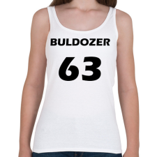 PRINTFASHION BULDOZER 63 Fekete - Női atléta - Fehér női trikó