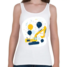 PRINTFASHION Buldózer - Női atléta - Fehér