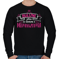 PRINTFASHION Bulizni jöttem - Csapat (white) - Férfi pulóver - Fekete