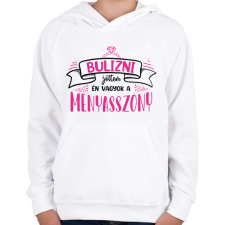 PRINTFASHION Bulizni jöttem - Menyasszon (black) - Gyerek kapucnis pulóver - Fehér gyerek pulóver, kardigán