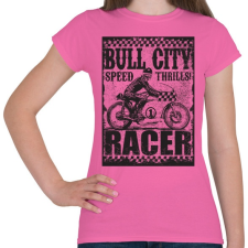 PRINTFASHION Bull city racer - Női póló - Rózsaszín női póló