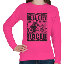 PRINTFASHION Bull city racer - Női pulóver - Fukszia női pulóver, kardigán