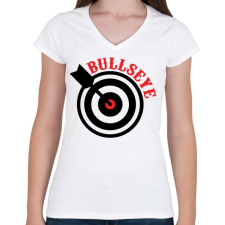 PRINTFASHION Bull - Női V-nyakú póló - Fehér női póló