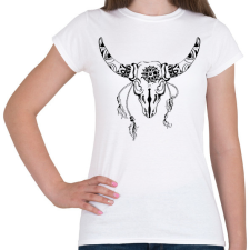 PRINTFASHION bull skull - Női póló - Fehér női póló