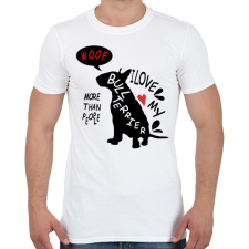 PRINTFASHION bull terrier love - Férfi póló - Fehér férfi póló