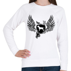 PRINTFASHION Bull terrier wings - Női pulóver - Fehér