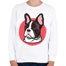PRINTFASHION Bulldog - Gyerek pulóver - Fehér gyerek pulóver, kardigán