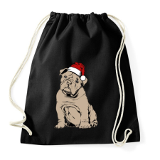 PRINTFASHION Bulldog karácsony - Sportzsák, Tornazsák - Fekete tornazsák