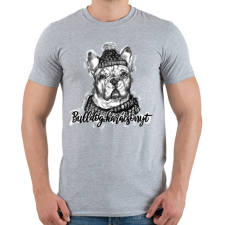 PRINTFASHION bulldog karácsonyt - Férfi póló - Sport szürke férfi póló