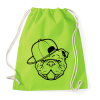 PRINTFASHION Bulldog sapiban fekete - Sportzsák, Tornazsák - Limezöld