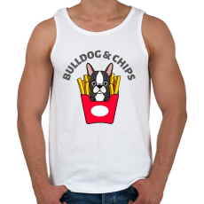 PRINTFASHION BULLDOGCHIPS - Férfi atléta - Fehér