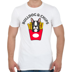 PRINTFASHION BULLDOGCHIPS - Férfi póló - Fehér