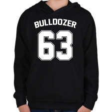 PRINTFASHION Bulldozer 63 - Gyerek kapucnis pulóver - Fekete gyerek pulóver, kardigán