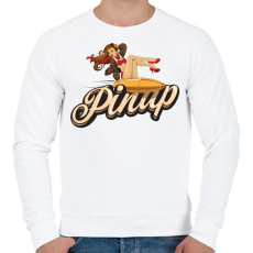 PRINTFASHION Bullet ride - Férfi pulóver - Fehér
