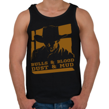 PRINTFASHION Bulls & Blood - Férfi atléta - Fekete atléta, trikó