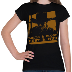 PRINTFASHION Bulls & Blood - Női póló - Fekete